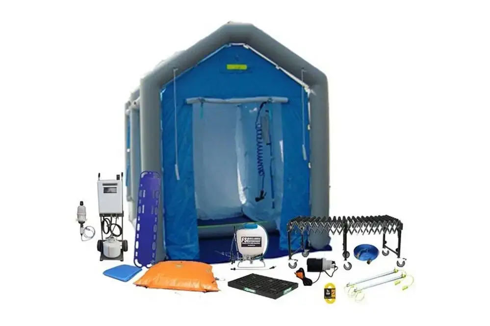 DAT2525S-SYS – MASS CASUALTY DECON SHOWER SYSTEM PACKAGE – SINGLE LINE