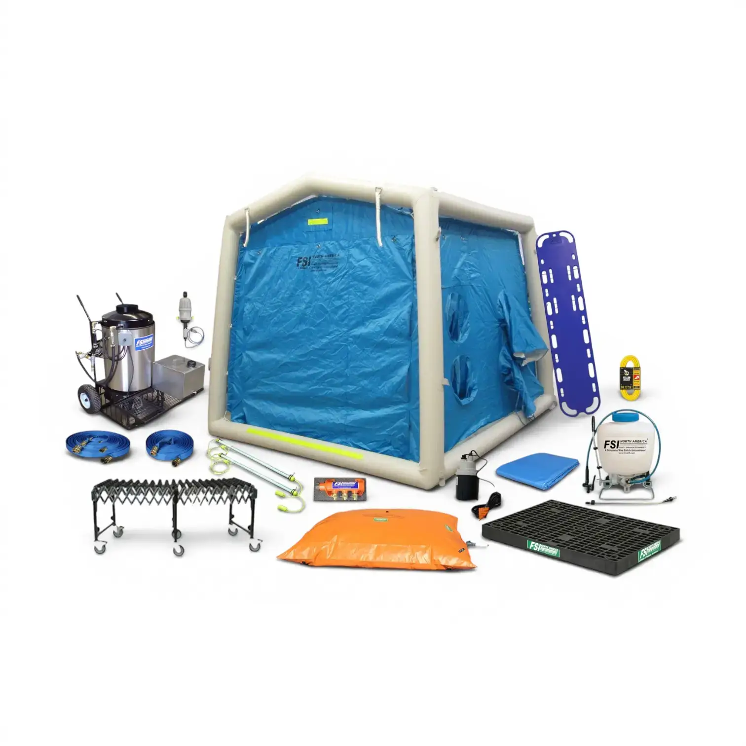DAT3030S-SYS-LED – MASS CASUALTY DECON SHOWER SYSTEM PACKAGE – 2 LINE