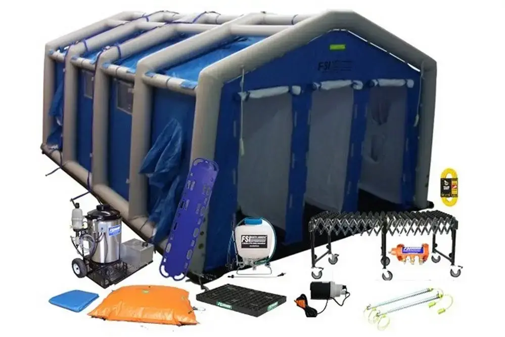 DAT3060S-SYS – MASS CASUALTY DECON SHOWER SYSTEM PACKAGE – 3 LINE, 3 OR 4 STAGE