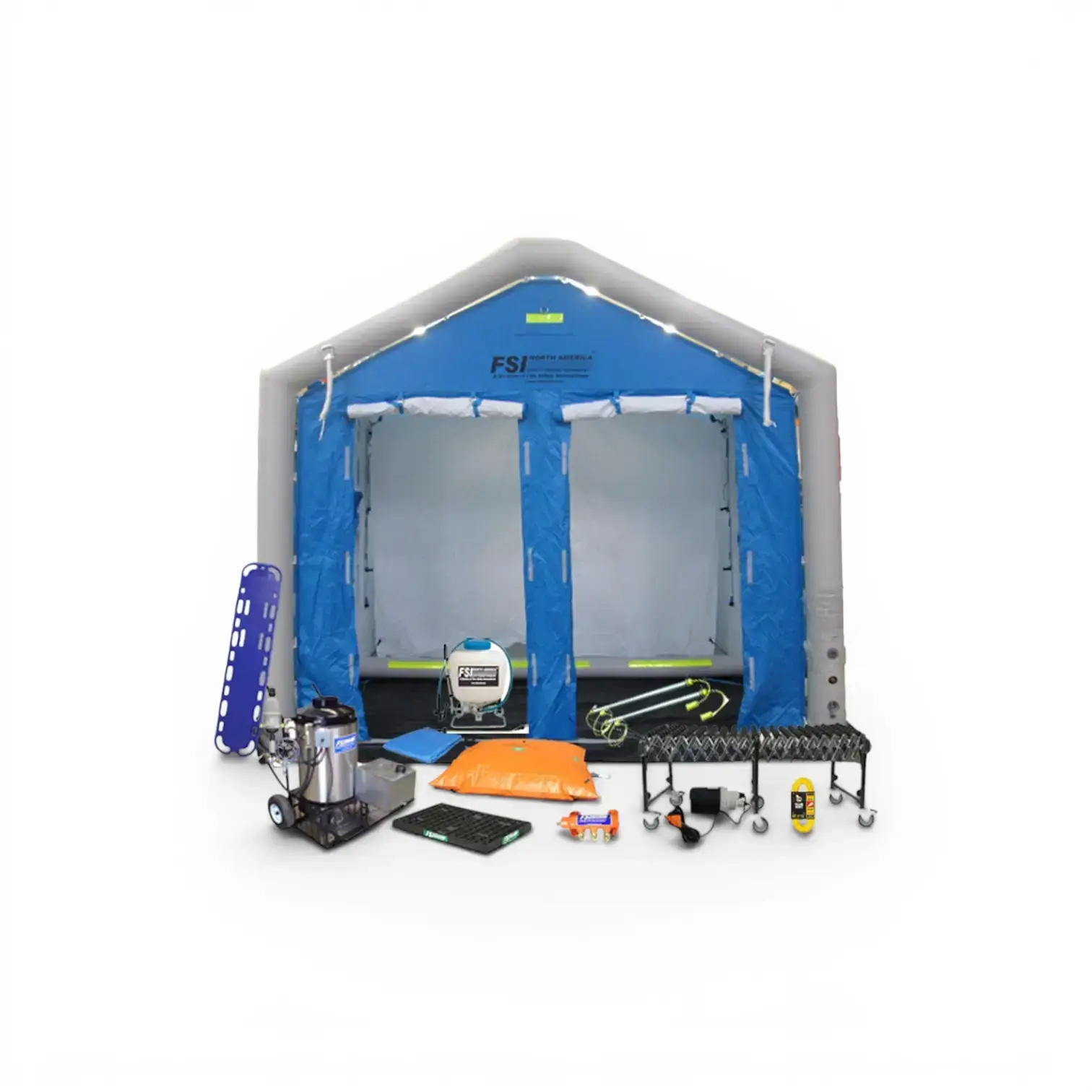DAT3535S-SYS-LED – MASS CASUALTY DECON SHOWER SYSTEM PACKAGE – 2 LINE, 3 OR 4 STAGE