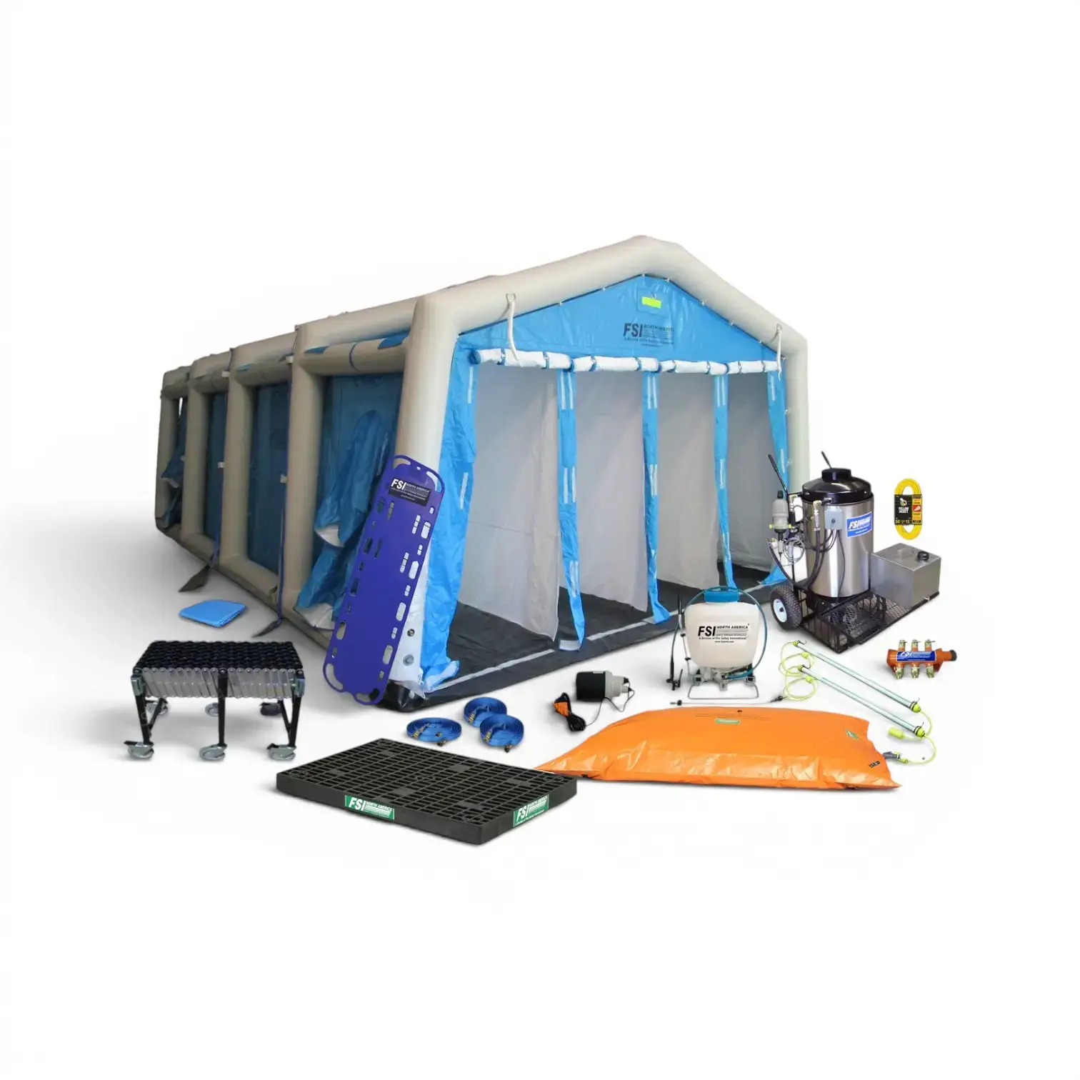 DAT4070S-SYS-LED – MASS CASUALTY DECON SHOWER SYSTEM PACKAGE – 4 LINE, 3 OR 4 STAGE