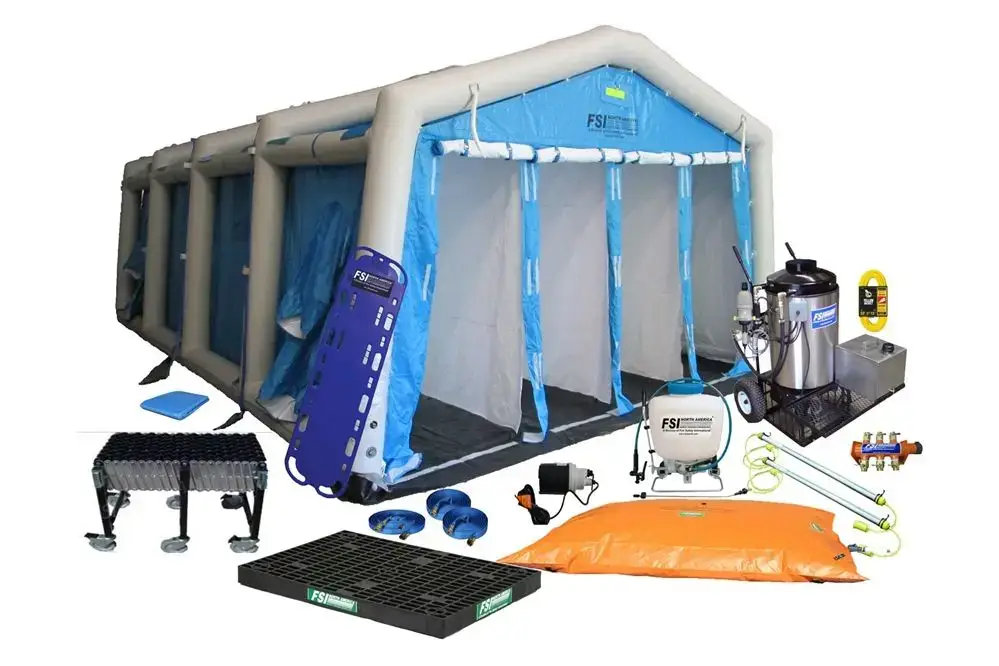 DAT4070S-SYS – MASS CASUALTY DECON SHOWER SYSTEM PACKAGE – 4 LINE, 3 OR 4 STAGE
