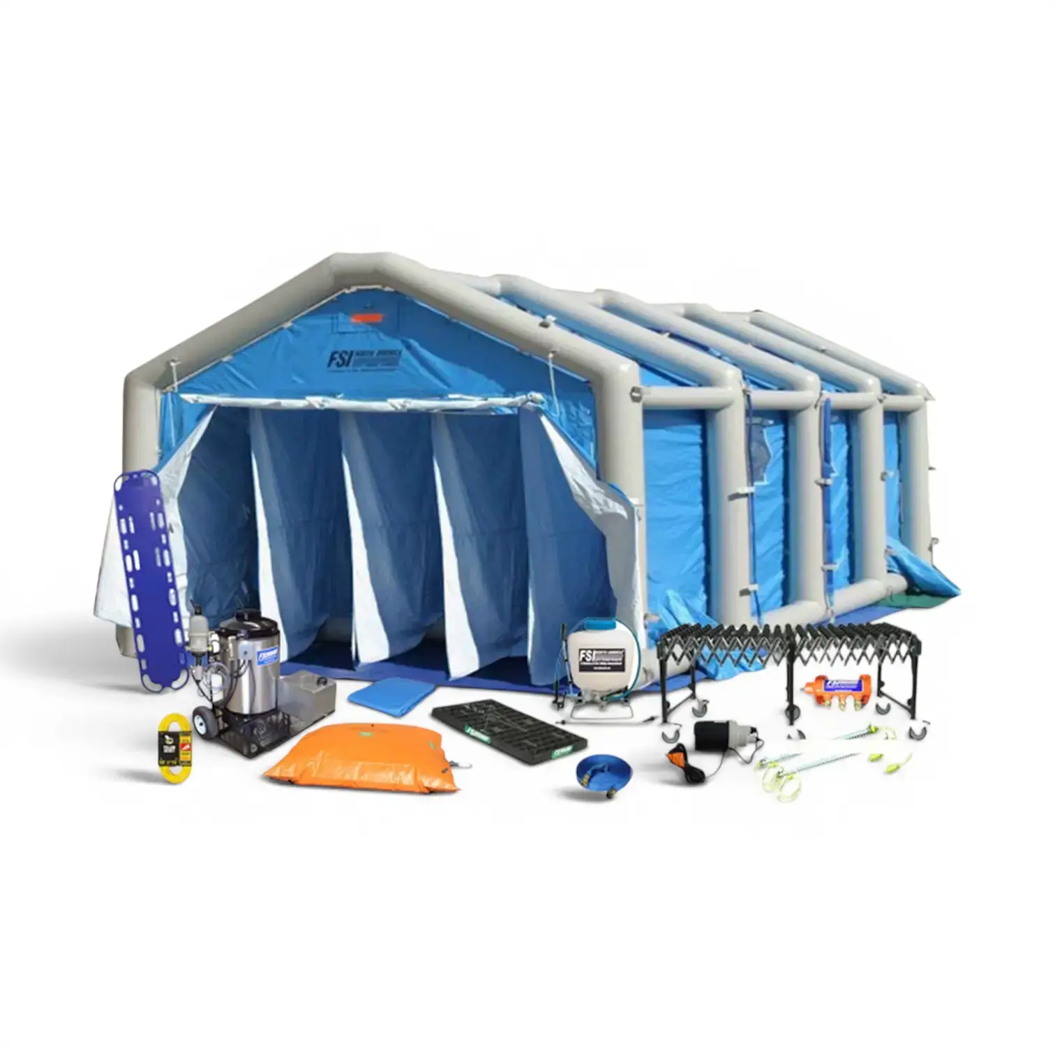 DAT4099S-SYS-LED – MASS CASUALTY DECON SHOWER SYSTEM PACKAGE – 5 LINE, 3 OR 4 STAGE
