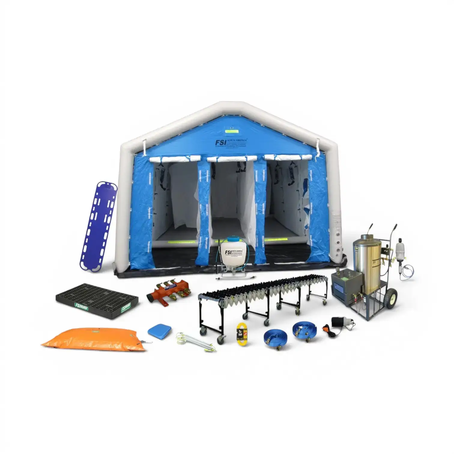 DAT6000S-3L-SYS-LED – RAPID DEPLOY DECON SHOWER SYSTEM PACKAGE – 3 LINE, 4 OR 5 STAGE