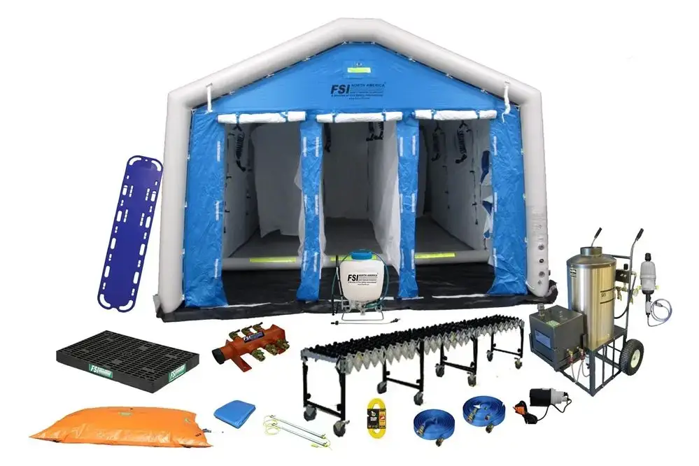 DAT6000S-3L-SYS – RAPID DEPLOY DECON SHOWER SYSTEM PACKAGE – 3 LINE, 4 OR 5 STAGE