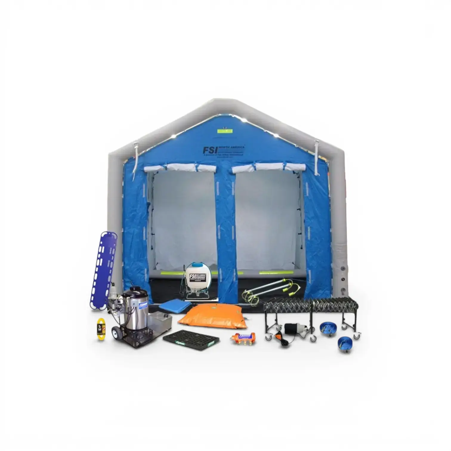 DAT6000S-SYS-LED – RAPID DEPLOY DECON SHOWER SYSTEM PACKAGE – 2 LINE, 4 STAGE